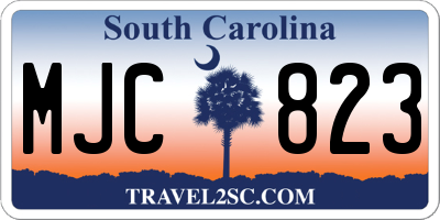 SC license plate MJC823
