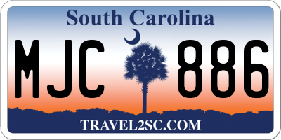 SC license plate MJC886
