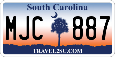 SC license plate MJC887