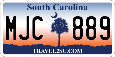 SC license plate MJC889