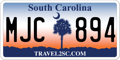 SC license plate MJC894