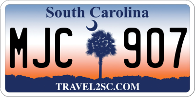 SC license plate MJC907
