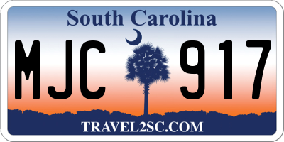 SC license plate MJC917