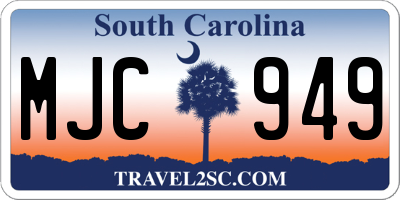 SC license plate MJC949