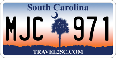 SC license plate MJC971