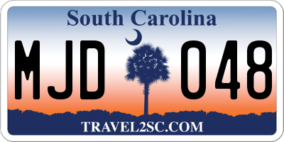SC license plate MJD048