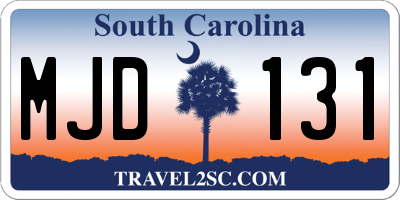 SC license plate MJD131