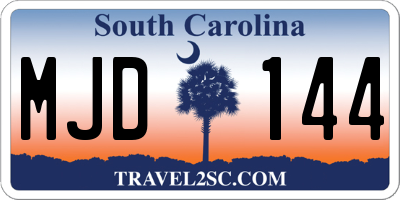 SC license plate MJD144