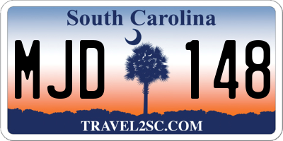 SC license plate MJD148