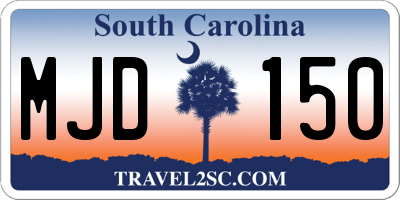 SC license plate MJD150