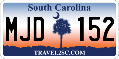 SC license plate MJD152