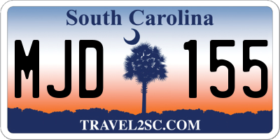 SC license plate MJD155