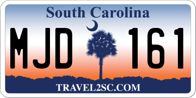 SC license plate MJD161