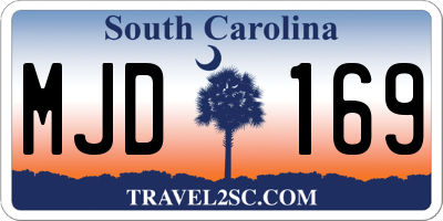 SC license plate MJD169