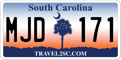 SC license plate MJD171