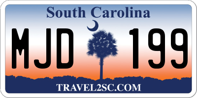 SC license plate MJD199