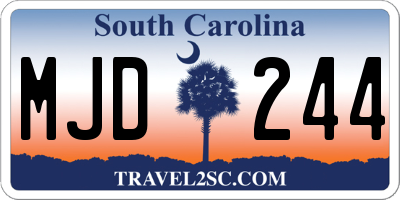 SC license plate MJD244
