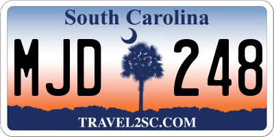 SC license plate MJD248