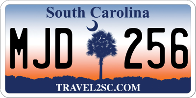SC license plate MJD256