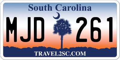 SC license plate MJD261