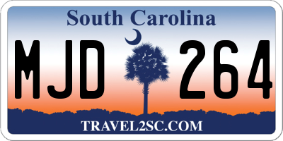 SC license plate MJD264