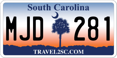 SC license plate MJD281