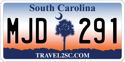 SC license plate MJD291