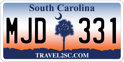 SC license plate MJD331