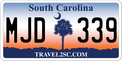 SC license plate MJD339