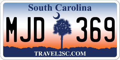 SC license plate MJD369