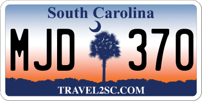 SC license plate MJD370