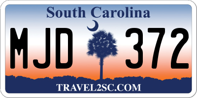 SC license plate MJD372
