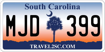 SC license plate MJD399