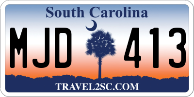 SC license plate MJD413