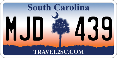 SC license plate MJD439