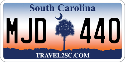 SC license plate MJD440