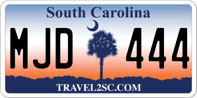 SC license plate MJD444