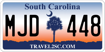 SC license plate MJD448