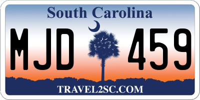 SC license plate MJD459