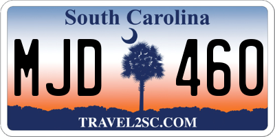 SC license plate MJD460