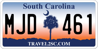 SC license plate MJD461