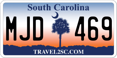 SC license plate MJD469