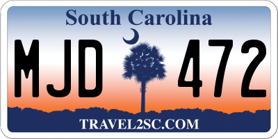 SC license plate MJD472