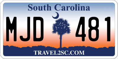 SC license plate MJD481