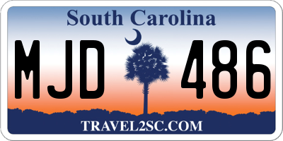 SC license plate MJD486