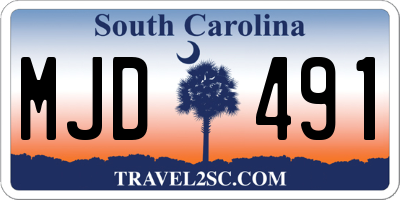 SC license plate MJD491
