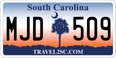 SC license plate MJD509