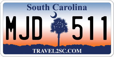 SC license plate MJD511