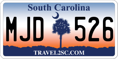 SC license plate MJD526
