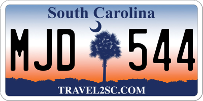 SC license plate MJD544